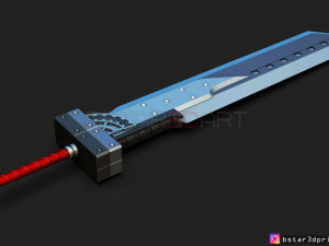 fusion sword cloud - final fantasy vii remake 3d print model 3D Принт Модель