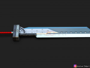 fusion sword cloud - final fantasy vii remake 3d print model 3D Принт Модель