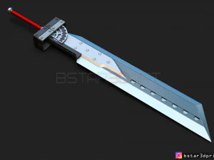 fusion sword cloud - final fantasy vii remake 3d print model 3D Print Model