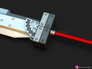 fusion sword cloud - final fantasy vii remake 3d print model 3D Принт Модель