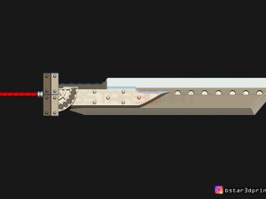 fusion sword cloud - final fantasy vii remake 3d print model 3D Принт Модель