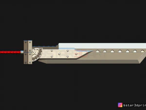 fusion sword cloud - final fantasy vii remake 3d print model 3D Print Model