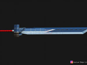 fusion sword cloud - final fantasy vii remake 3d print model 3D Print Model