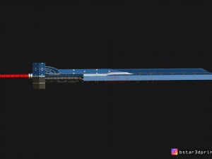 fusion sword cloud - final fantasy vii remake 3d print model 3D Print Model