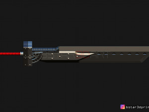 fusion sword cloud - final fantasy vii remake 3d print model 3D Принт Модель