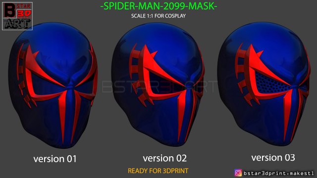 spider man 2099 mask -spider man helmet - marvel comics 3d print ...