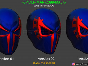 spider man 2099 mask -spider man helmet - marvel comics 3d print model 3D Print Model