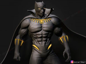 black panther marvel comic fan art 3d print model 3D Print Model