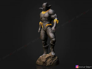 black panther marvel comic fan art 3d print model 3D Print Model