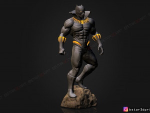 black panther marvel comic fan art 3d print model Modelo de impresión 3D