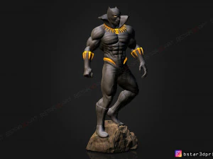 black panther marvel comic fan art 3d print model 3D Print Model
