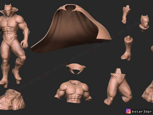black panther marvel comic fan art 3d print model 3D Print Model