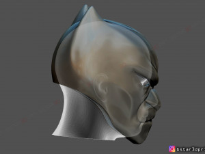 black panther mask - helmet for cosplay - marvel comics 3d print model 3D 프린트 모델