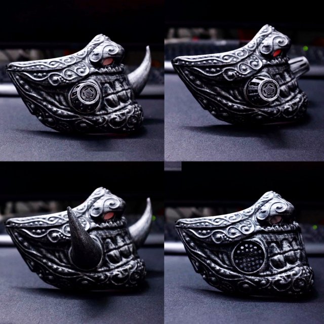 hannya covid mask - devil mask 3d print model 3D Принт Модель .c4d .max .obj .3ds .fbx .stl .blend 