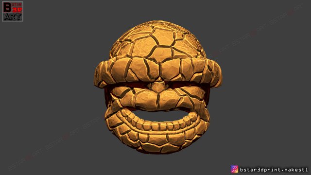 the thing mask - fantastic four - marvel hemet 3d print model Model Cetak 3D .c4d .max .obj .3ds .fbx .stl .blend 