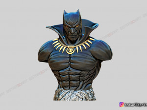 black panther bust - marvel comic - fan art 3d print model 3Dプリントモデル