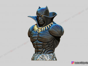 black panther bust - marvel comic - fan art 3d print model 3D-Druckmodell