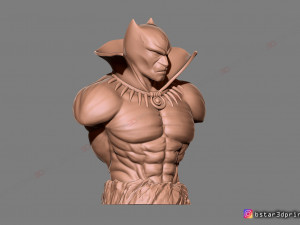 black panther bust - marvel comic - fan art 3d print model 3D-Druckmodell
