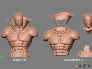 black panther bust - marvel comic - fan art 3d print model 3D-Druckmodell