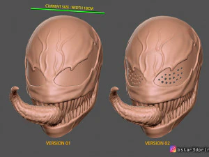 venom mask - marvel cosplay 3D Print Model