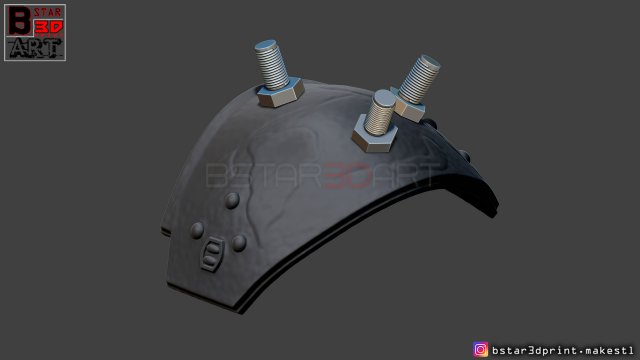 cloud shoulder armor - final fantasy vii remake ps4 3d print model Modelo de impresión 3D .c4d .max .obj .3ds .fbx .stl .blend 