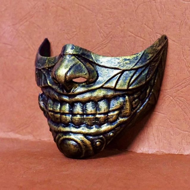 face mask - samurai covid mask -hannya mask cosplay 3d print model 3D-Druckmodell .c4d .max .obj .3ds .fbx .stl .blend 