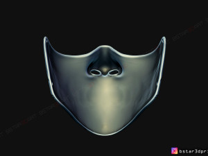 face mask - samurai covid mask -hannya mask cosplay 3d print model 3D-Druckmodell