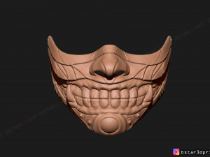 face mask - samurai covid mask -hannya mask cosplay 3d print model 3D-Druckmodell