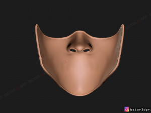 face mask - samurai covid mask -hannya mask cosplay 3d print model 3D-Druckmodell