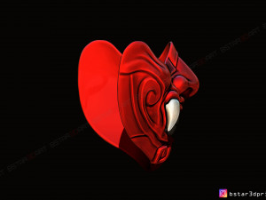 face mask - half samurai mask - halloween costume cosplay Modello di stampa 3D