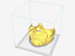 face mask - half samurai mask - halloween costume cosplay Modello di stampa 3D