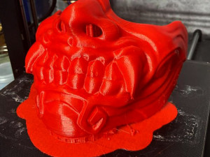 face mask - half samurai mask - halloween costume cosplay Modello di stampa 3D