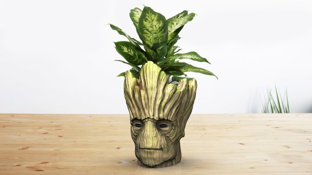 groot vase - guardians of the galaxy - marvel comics 3d print model 3Dプリントモデル .c4d .max .obj .3ds .fbx .stl .blend 