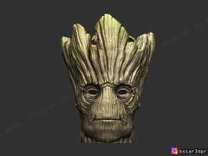 groot vase - guardians of the galaxy - marvel comics 3d print model 3Dプリントモデル