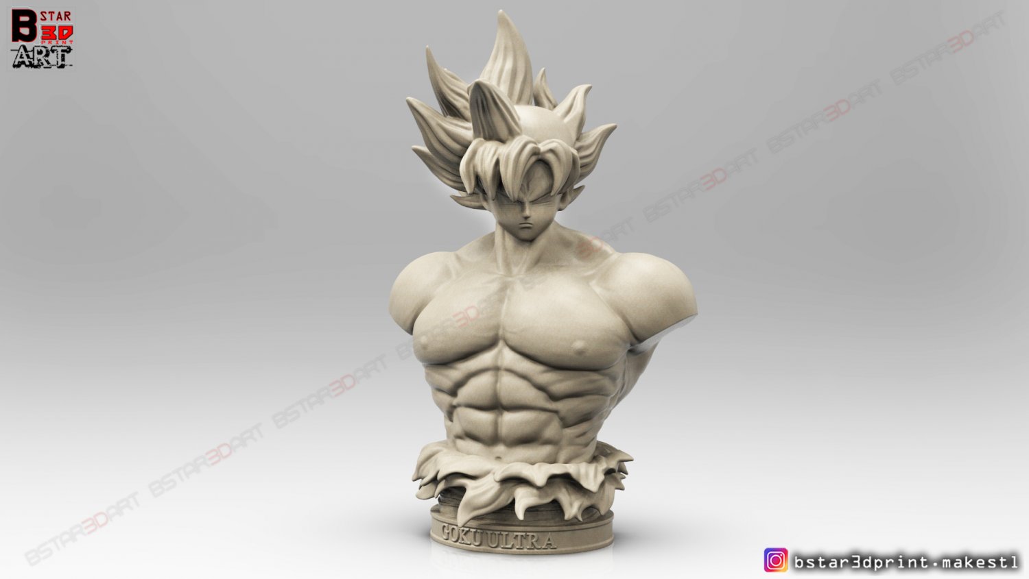 Goku super sayajin bust - Dragon Ball Z | 3D Print Model