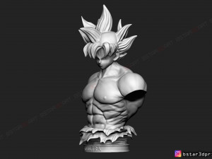goku ultra instinct bust - dragon ball super 3d print model 3D Print Model