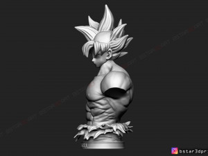 goku ultra instinct bust - dragon ball super 3d print model 3D Print Model