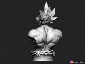goku ultra instinct bust - dragon ball super 3d print model 3D Print Model