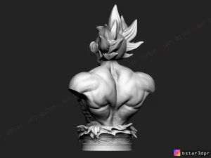 goku ultra instinct bust - dragon ball super 3d print model 3D Print Model