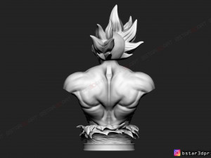 goku ultra instinct bust - dragon ball super 3d print model 3D Print Model