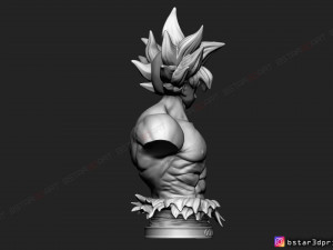 goku ultra instinct bust - dragon ball super 3d print model 3D Print Model