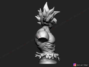 goku ultra instinct bust - dragon ball super 3d print model 3D Print Model