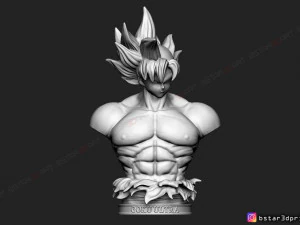 goku ultra instinct bust - dragon ball super 3d print model 3D Print Model