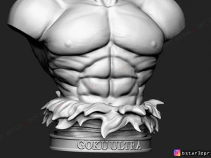 goku ultra instinct bust - dragon ball super 3d print model 3D Print Model