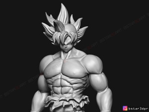 goku ultra instinct - high quality - dragon ball super 3d print model 3Dプリントモデル