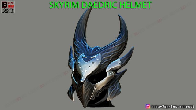 skyrim daedric helmet -the elder scrolls masks 3d print model 3D-printmodel .c4d .max .obj .3ds .fbx .stl .blend 