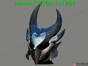 Casco daedrico Skyrim: modello di stampa 3D delle maschere pergamene dell'anziano Modello di stampa 3D