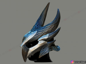 skyrim daedric helmet -the elder scrolls masks 3d print model 3D-printmodel