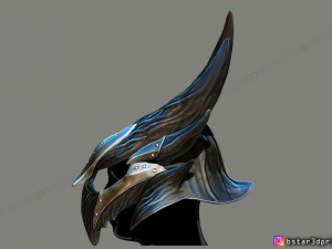 skyrim daedric helmet -the elder scrolls masks 3d print model 3D-printmodel