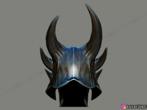 skyrim daedric helmet -the elder scrolls masks 3d print model 3D-printmodel
